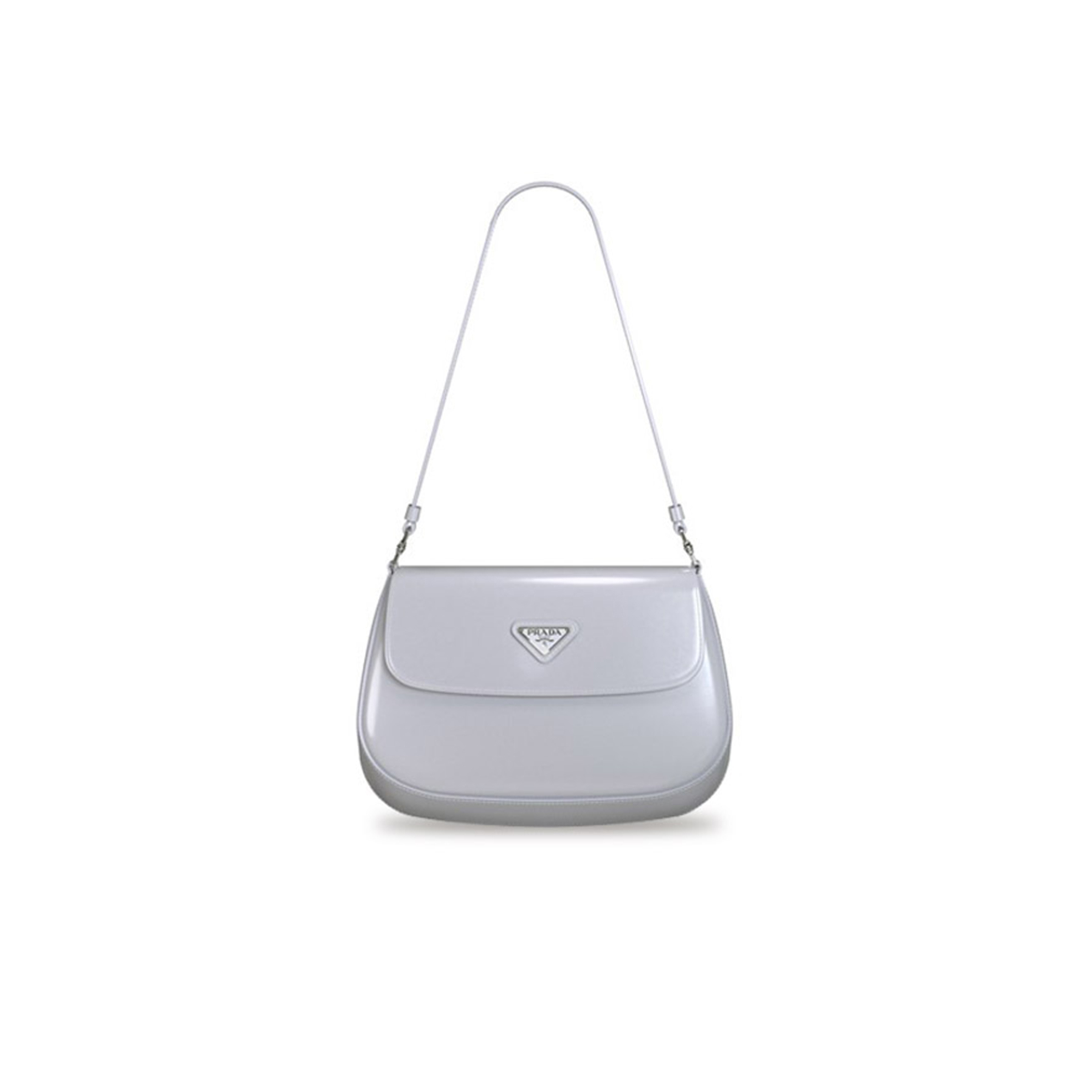 PRADA SMALL CLEO BRUSHED LEATHER SHOULDER BAG WITH FLAP 1BD311 (22*15.5*4cm)